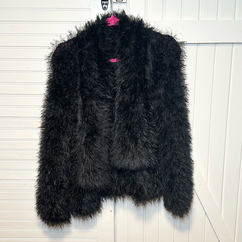 Fuzzy Cardigan & Purse Set